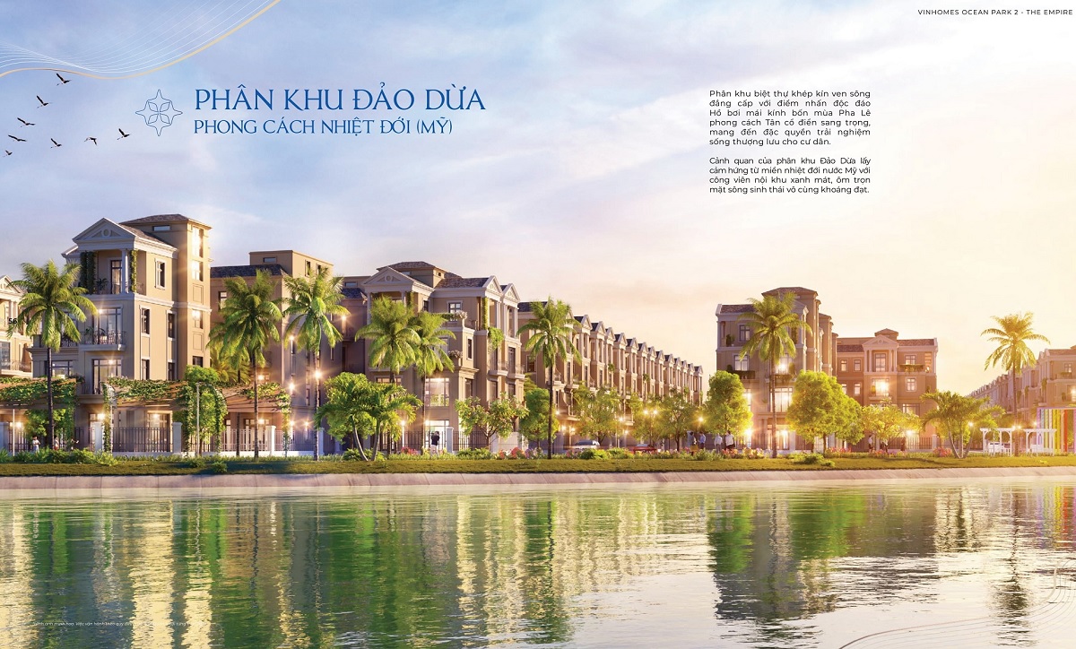 Giá trị của Phân khu Đảo Dừa tại Vinhomes Ocean Park 2 Hưng Yên